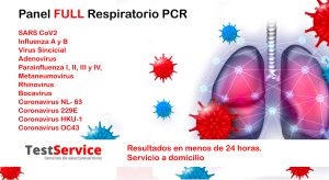 Panel FULL Respiratorio PCR: Covid-19 ,Influenza A /B.